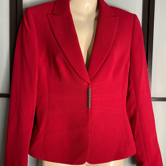 TAHARI Arthur S. Levine petite red blazer sz 2 - Picture 2 of 6